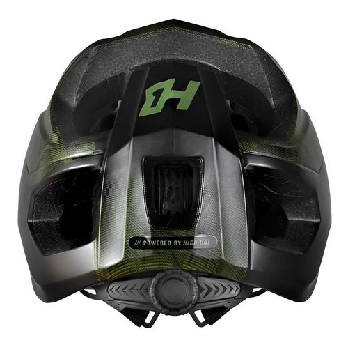 Casco de ciclismo Highone Enduro Montano, color negro/verde, tamaño 58-61 cm