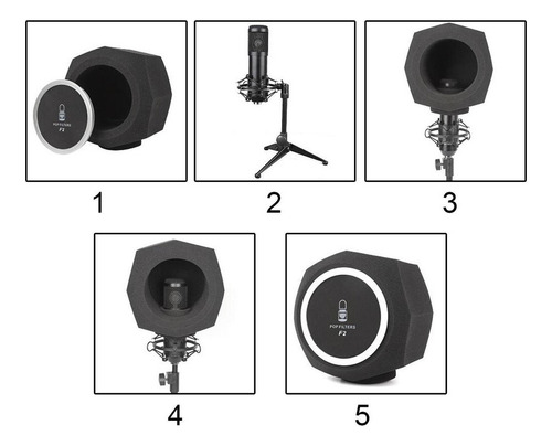 [ W Pantalla De Micrófono F2 Esponja Acústica Cubierta De