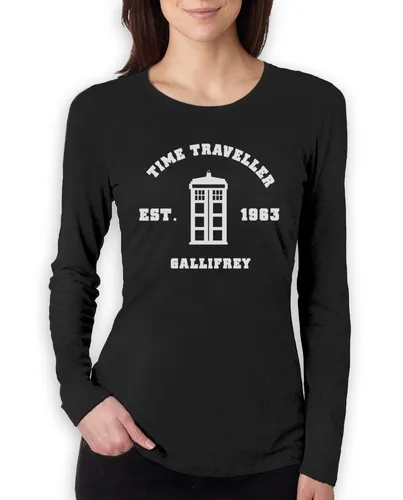 Tiempo Viajero Mujeres Largo Manga Camiseta Doctor Gallifrey