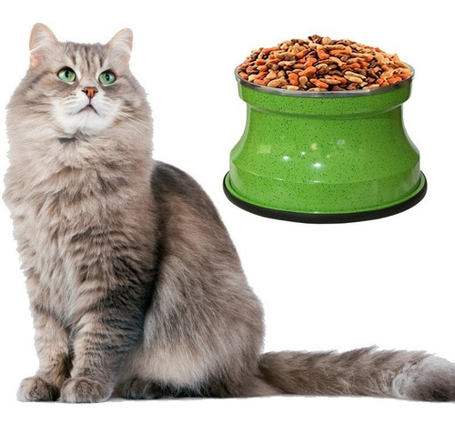 Comedouro Alto Para Gatos Em Alumínio Gastrobel + Brinde