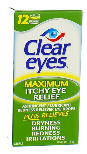 Clear Eyes Alivio Máximo De La Picazón En Los Ojos - 0.5 Oz,