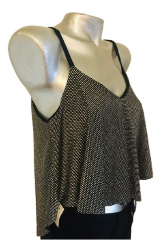 Imagen 2 de 9 de Blusa Crop Top Corto Irregular Suelta Sexy Fiesta Regalo
