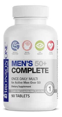 Mens 50+ Complete Multivit Lycopene +minerales Mg Zinc 90cap Insipido