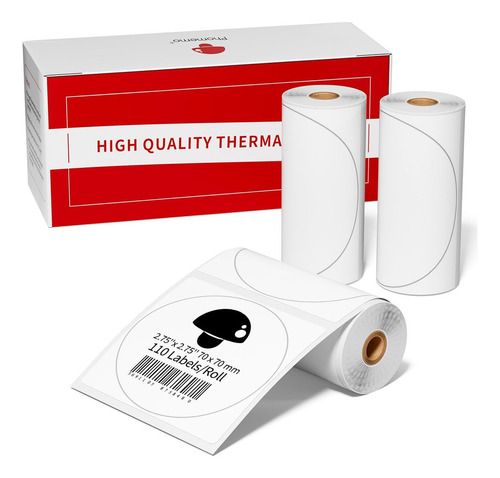 Etiquetas Térmicas Adhesivas De 3 Pulgadas Para M221/m220 Color 70x70-round