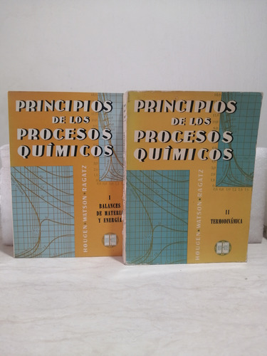 Principios De Los Procesos Químicos Tomo 1 Y 2 (Usado)