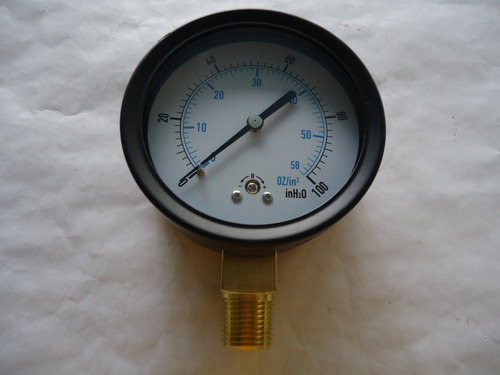 Imagen 4 de 4 de Manometro Baja Presion 0 A 100 Pulgadas De Agua