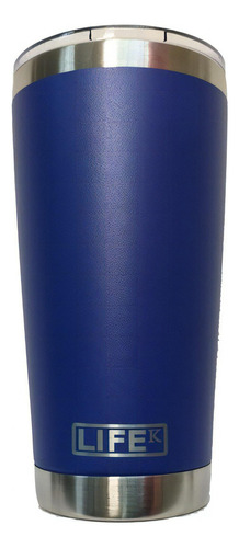 Copo Térmico Inox Parede Dupla Vácuo Com Tampa Tritan Cor Azul