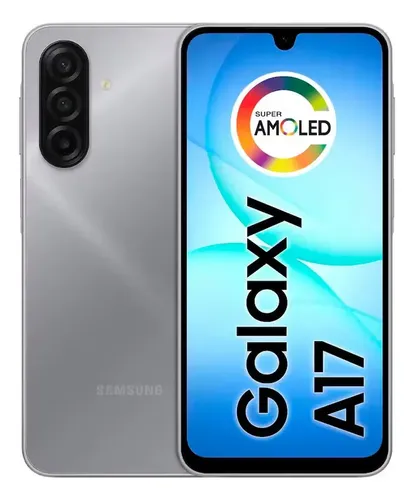 Smartphone Galaxy A17 4g Tela 6.7 256gb Samsung Cinza Com Preto