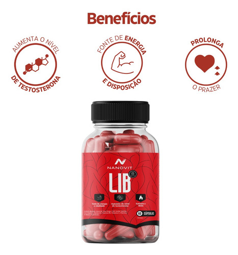 Nanovit Lib Man 60 Cáps - Feno Grego + 12 Nutrientes