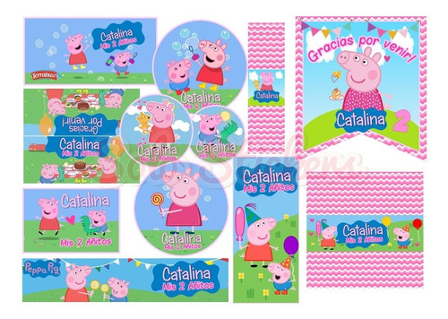 10 Hojas Stickers Etiquetas Personalizadas Candy Pepa Hada