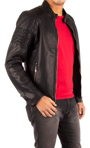 Imagen 3 de 4 de Campera Huntley Motoquera Negro