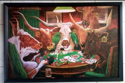 Juego De Los Cuadros Toros Poker Perros Billar