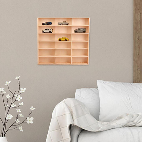 Estante De Exhibición De Madera Estantes 18 Cuadrícula