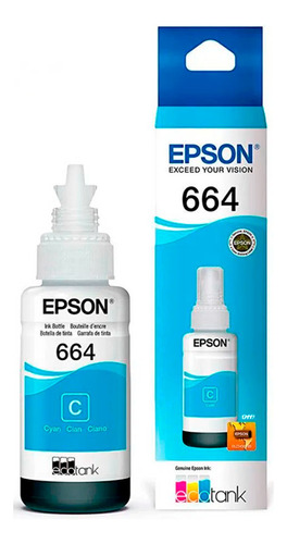 Tinta Epson 664 Cian Series L T664220