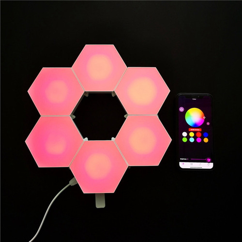 Z Lámpara Led Inteligente Hexagonal Panel De Luz Modular