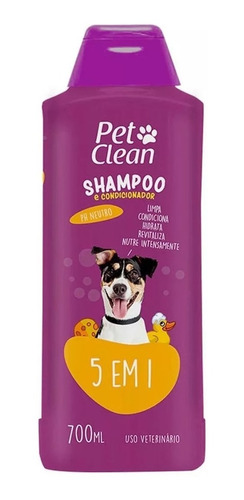 Shampoo 5 En 1 Para Perros Y Gatos Pet Clean / Mundo Mascota