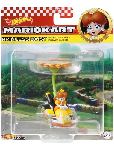 Hot Wheels Mario Kart Daisy Standard Kart  Flower Glide 1/64