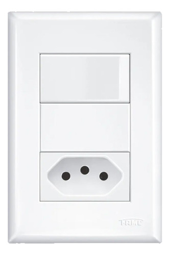 Conjunto 4x2 Interruptor 16a E Tomada 2p+t 10a Fame Evidence
