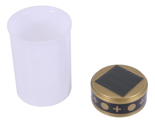 2 Velas Solares Blancas Para Tumba De Cementerio Con Forma D