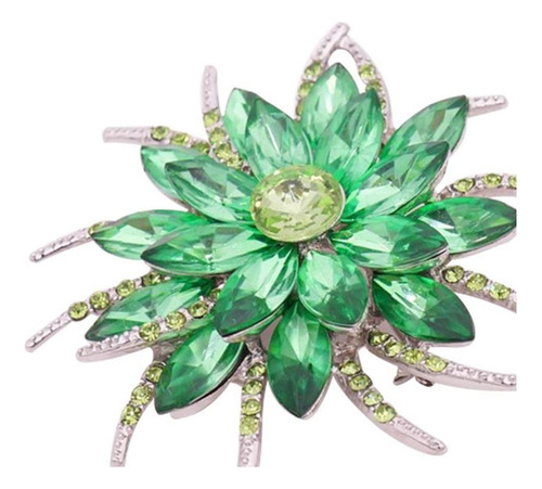 2 Broches De Flores Moda Mujer Rhinestone Broches De Boda