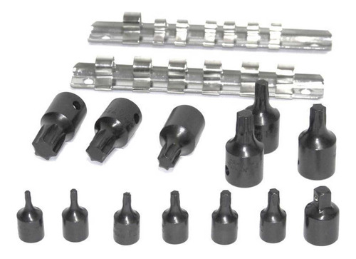 15 Pc Impacto Estrella Bit Socket Set Cinturon Seguridad 1 4