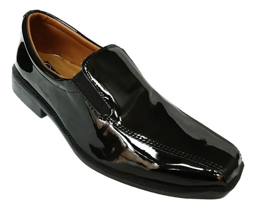 Imagen 3 de 3 de Zapatos Hombre Charol S/ Cuero Mocasin O Acordonado