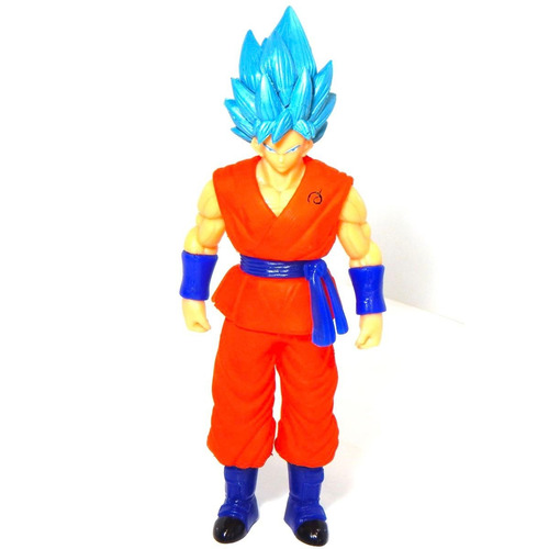 Figura Goku Dragon Ball Super Sayayin Dios Blue Luz Led 27cm