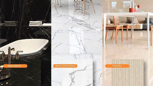 Porcelanato Negro Saturno 60x60 Esmaltado