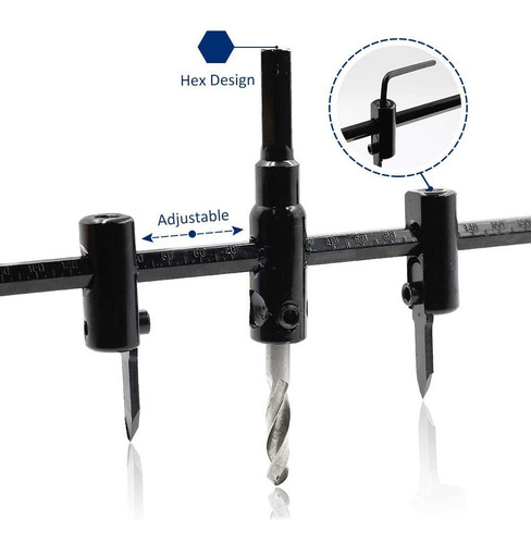 Y1m Broca De Corte Circular De Metal Y Madera Ajustable
