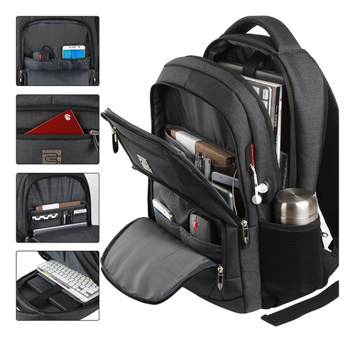 Mochila Delgada Impermeable 15.6 Y 17 Pulgadas