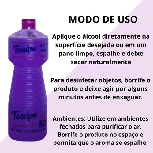 Limpador 46,2% Perfumado Lavanda Kit 3 Desinfeta Perfuma 1l