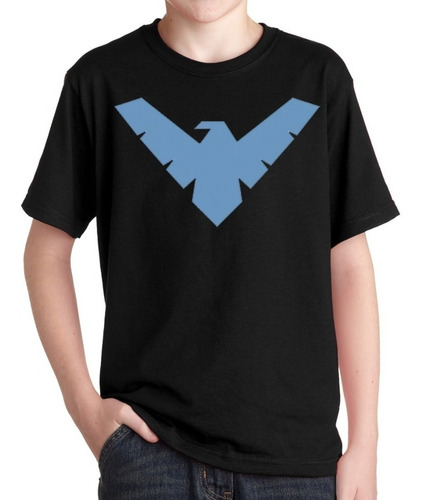 Polera Estampada Nightwing Robin Logo Superheroe Simbolo