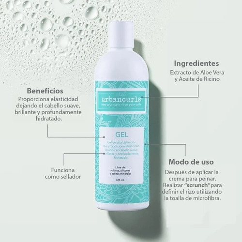 Imagen 2 de 7 de Gel Urban Curls Para Rizos 360 Ml