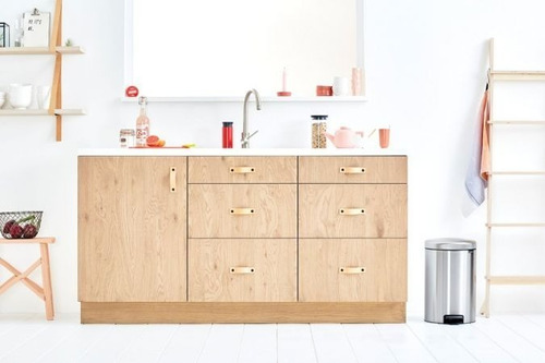 Bote Basura Newicon 20 L Antihuellas Brabantia Color Plateado