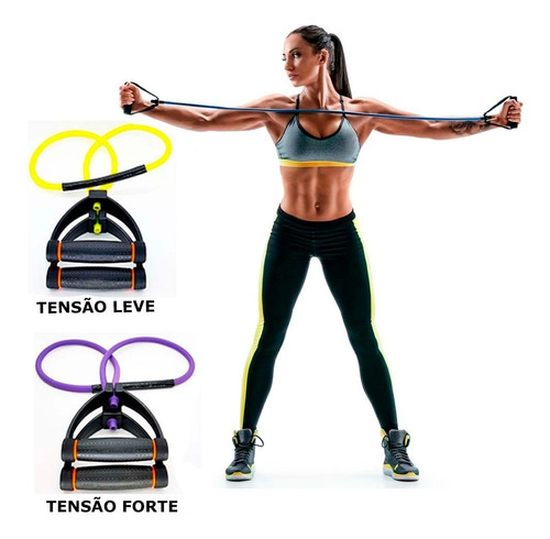 Elástico Extensor - Tensões Leve E Forte - Academia Crossfit