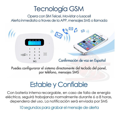 Alarma Touch Gsm 3s Seguridad Inalambrica App Casa Vecinal
