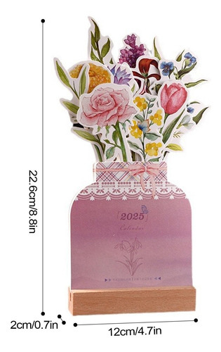 Calendario De Escritorio De Flores 2025 Calendario De Escrit