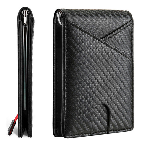Cartera Para Hombre Con Clip Para Billetera Y Tarjetero Rfid
