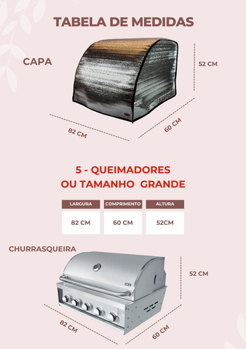 Capa Churrasqueira Bancada Sob Medida Valor A Combinar. Prateado