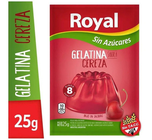 Gelatina Royal Light Cereza Sobre X 25 Gr