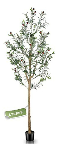 Olivo Artificial De 4.9 Ft De Alto, Árbol De Seda De Olivo F