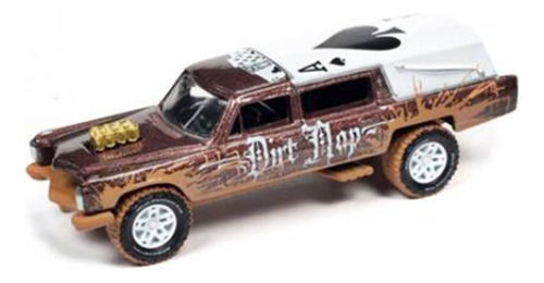 Miniatura Carro Haulin Hearse Off Road 1:64 Johnny Lightning Cor Marrom