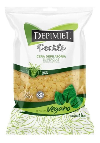 Cera Pérolas Para Depilação Capim Limão Vegano Depimiel 1kg