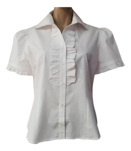 Blusa De Vestir Con Olanes