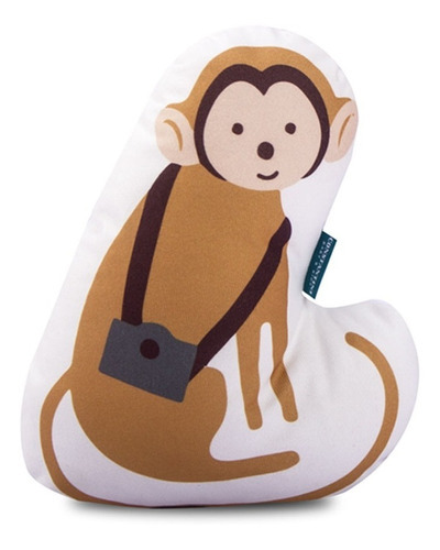 Almofada Coleção Moderninhos - Tecido Suede Cor 1 - Raposa Desenho do tecido 22 - Macaco