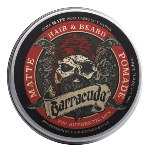 Cera Para Peinar Barracuda Mate Barba Y Bigote 70g