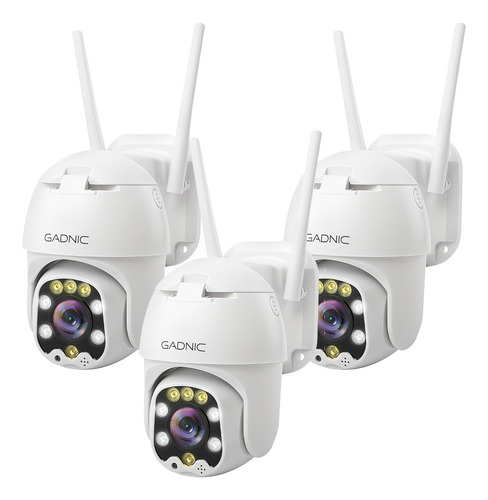 Kit X3 Camaras de Seguridad Gadnic Vision Nocturna Wifi Full Hd