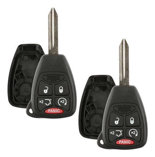 2 Carcasa Para Llave Coche Control Remoto Chrystler Dodge