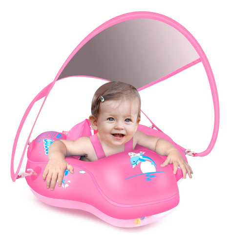 Laycol - Flotador Inflable Para Beb, Para Piscina, Con Toldo