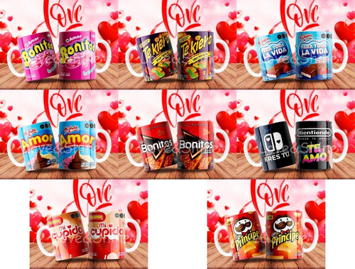 +8 Plantillas Para Sublimar Tazas De Amor Originales Psd